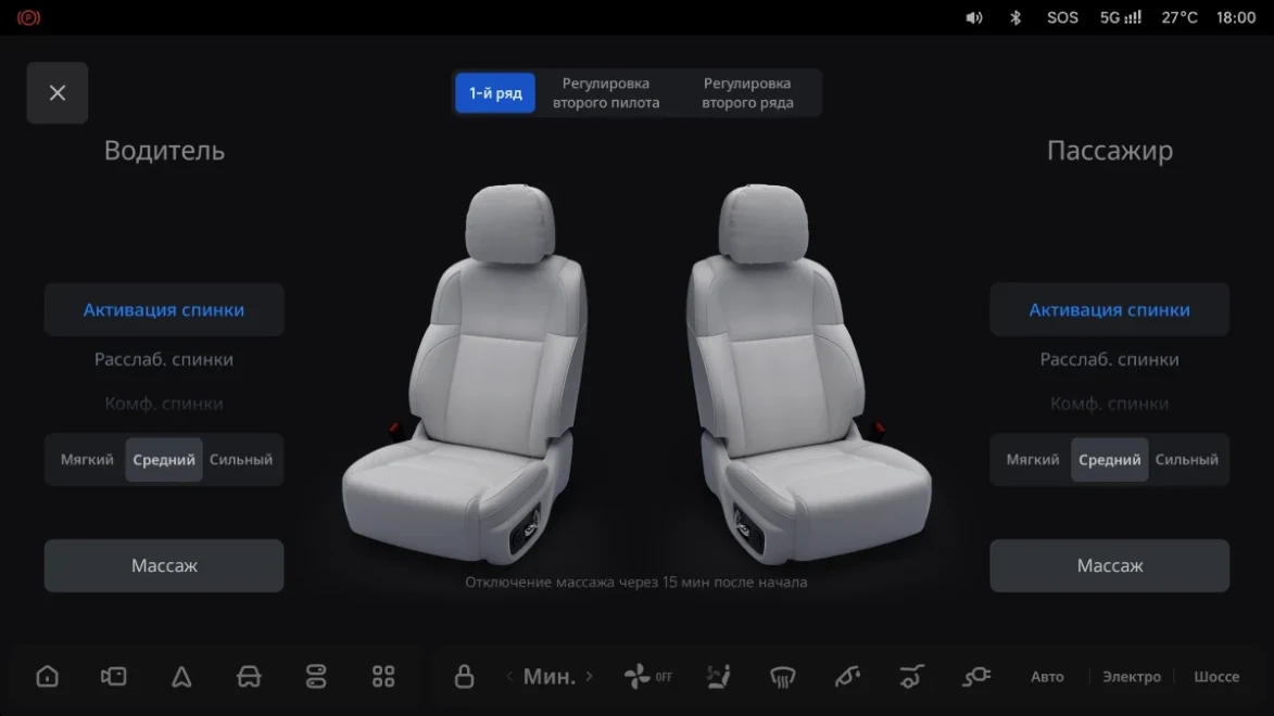 Li Auto: «Функция массажа передних сидений»