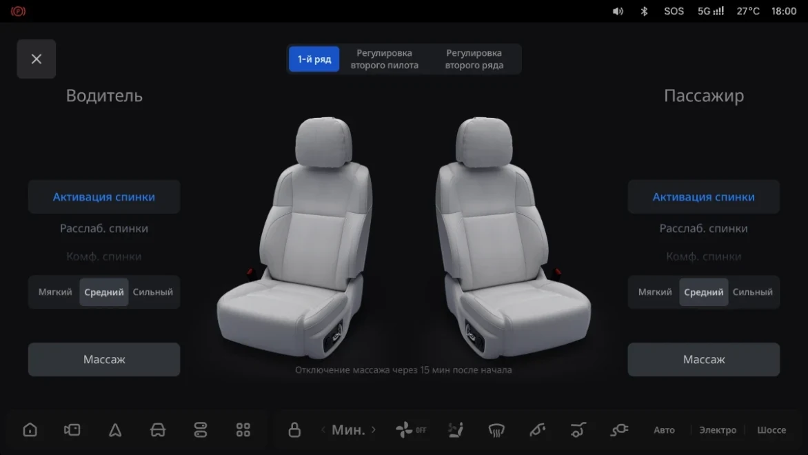 Li Auto: «Функция массажа передних сидений»